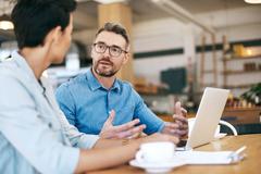 Meeting in a coffee shop